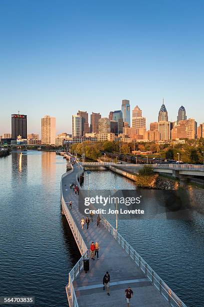 schuylkill river boardwalk - schuylkill river stock pictures, royalty-free photos & images