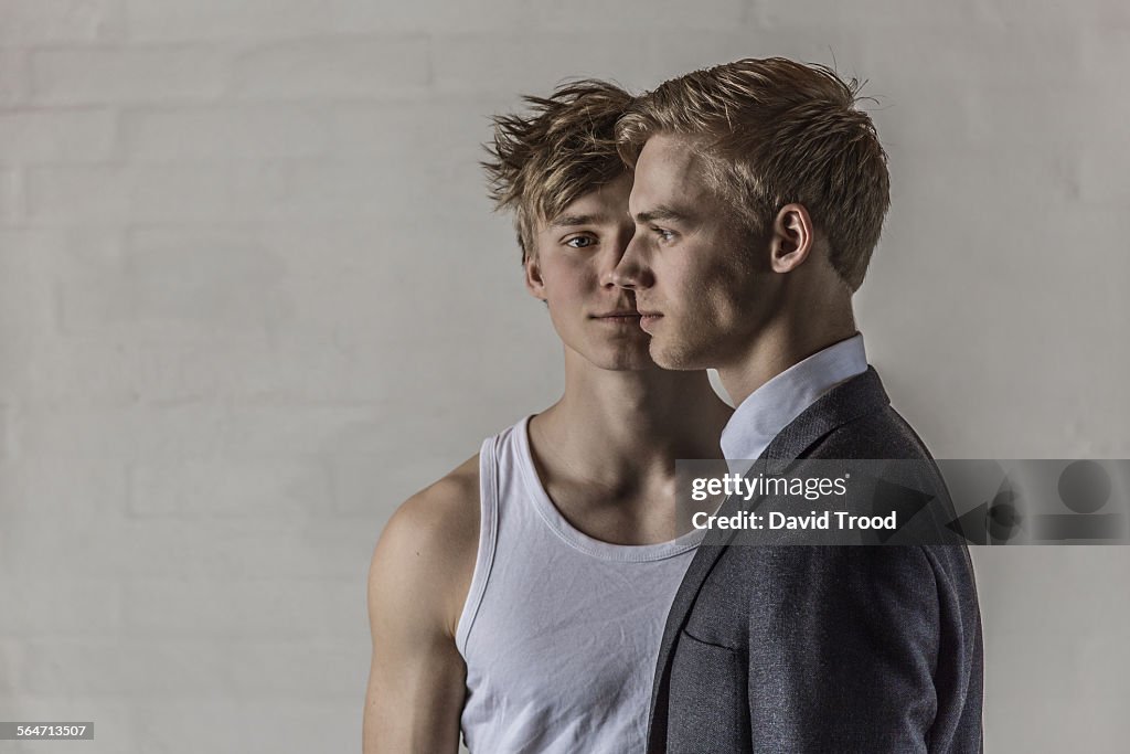 Identical twin brothers