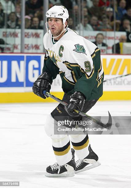 Mike Modano of the Dallas Stars skates against the Ottawa Senators during their NHL game on December15, 2005 at the Corel Centre in Kanata, Ontario,...