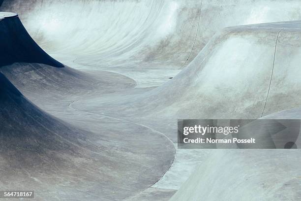 full frame shot of skateboard park at venice beach - skatepark bildbanksfoton och bilder