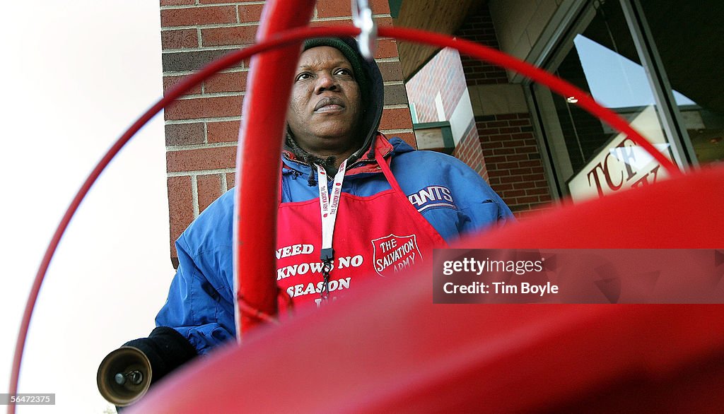 Salvation Army Bell Ringers Collect Funds For Charity