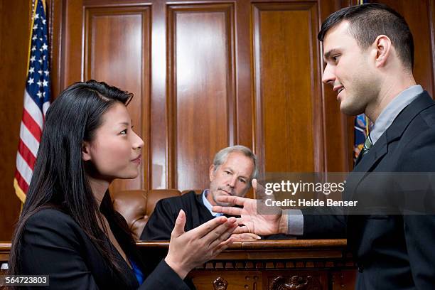 lawyers arguing in front of judge - lawyers arguing stock pictures, royalty-free photos & images