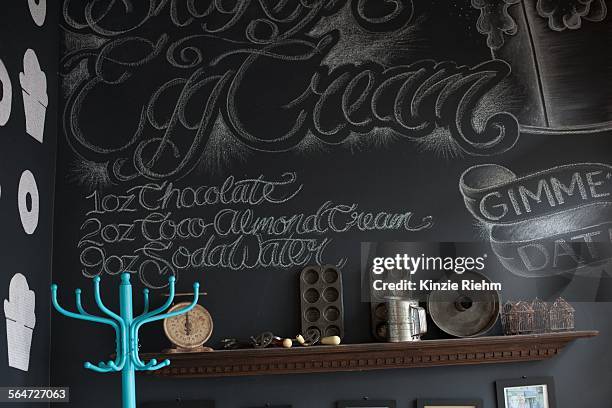 interior style and decoration of wall in bakery - hatstand stock pictures, royalty-free photos & images