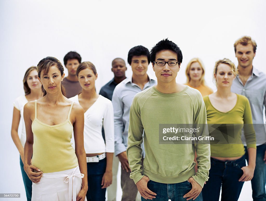 Portrait of a group of people standing together