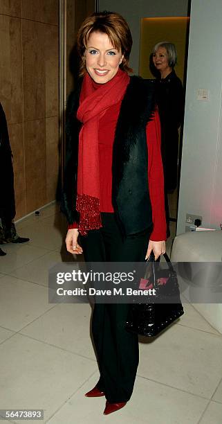 Presenter Natasha Kaplinsky attends the party prior to the English National Ballet's press night performance of The Nutcracker at the Coliseum, held...