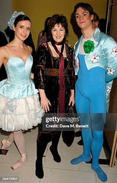 Actress Kacey Ainsworth with cast attend the party prior to the English National Ballet's press night performance of The Nutcracker at the Coliseum,...