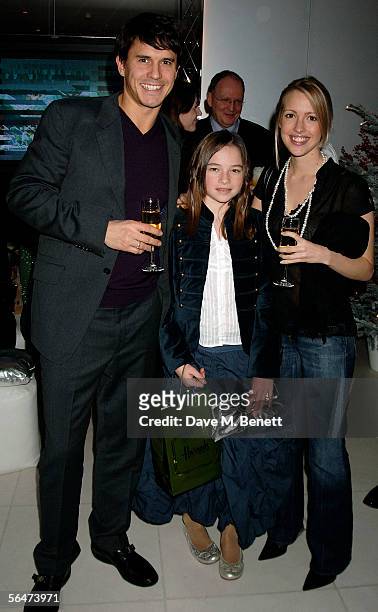 Jeremy Edwards with his partner Lydia and guest attend the party prior to the English National Ballet's press night performance of The Nutcracker at...