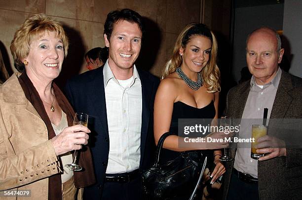 Nick Moran with partner and family attend the party prior to the English National Ballet's press night performance of The Nutcracker at the Coliseum,...