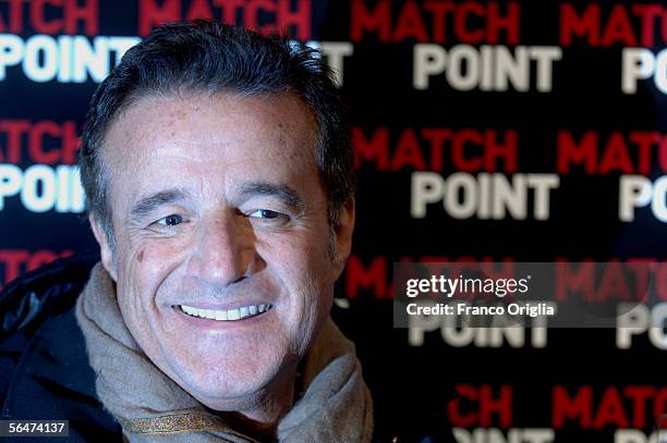 Italian actor Christian De Sica the premiere of Woody Allen's new film "Match Point" at the Embassy Cinema on December 20, 2005 in Rome, Italy.