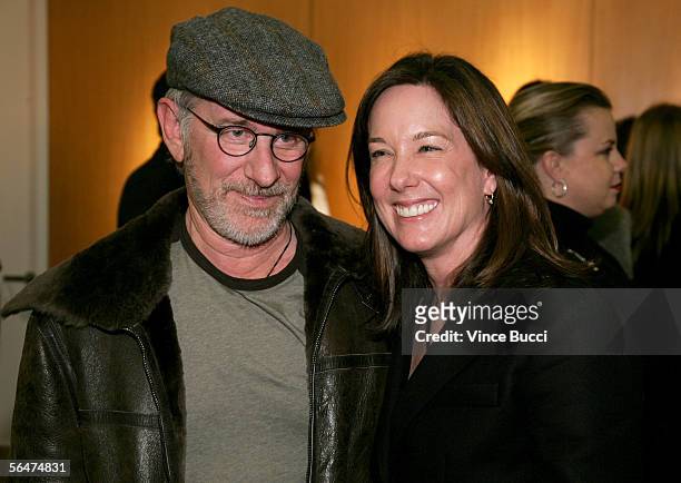 Director Steven Spielberg and Producer Kathleen Kennedy attend Universal Pictures private screening of the film "Munich" held at the Academy of...