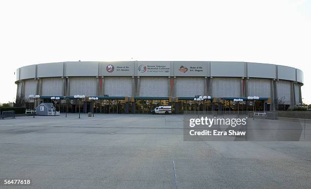 Exterior view of the Nassau Collisium, home of the New York Islanders taken on November 8, 2002 in Uniondale, New York