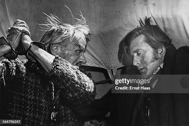 Actors Kirk Douglas and Richard Widmark star in the film 'The Way West', directed by Andrew V. McLaglen, USA, 1967.
