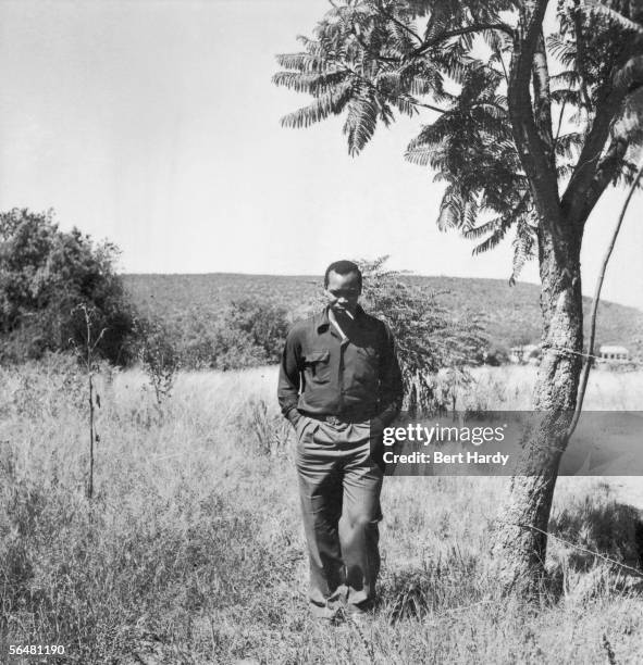 Seretse Khama, chief of the Bamangwato of Bechuanaland, 29th April 1950. Exiled in 1951, Khama returned in 1956 and in 1966 became the first...