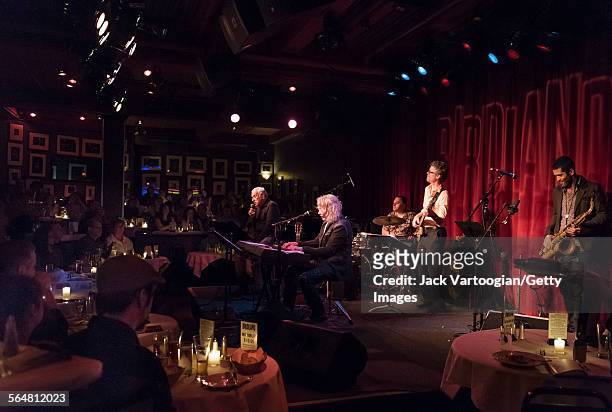 Brazilian Bossa Nova musician Marcos Valle leads his band during the BossaBrasil festival at the Birdland Jazz Club, New York, New York, May 29,...