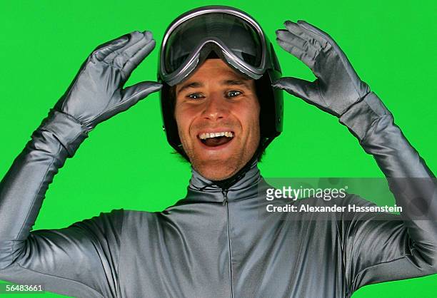 Nordic Combined Star Ronny Ackermann poses during the day 1 of the making of preview Winter Olympics on December 20, 2005 in Oberhof near Erfurt,...