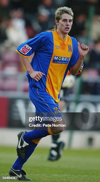 David Edwards of Shrewsbury Town in action during the Coca Cola League Two match Northampton Town and Shrewsbury Town at Sixfields Stadium on...