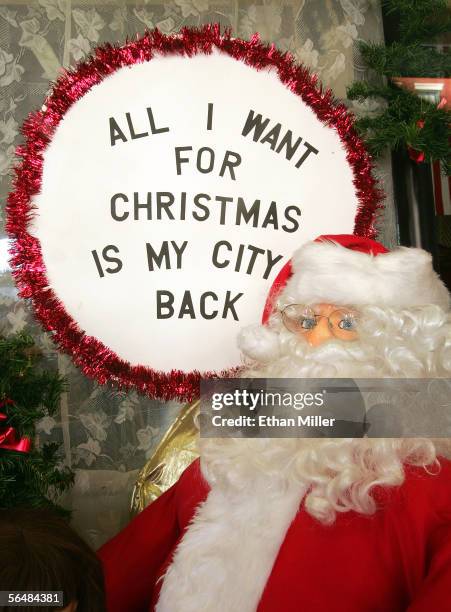 Sign hangs in the window display of Aunt Sally's Original Creole Pralines Shop in the French Quarter December 23, 2005 in New Orleans, Louisiana....