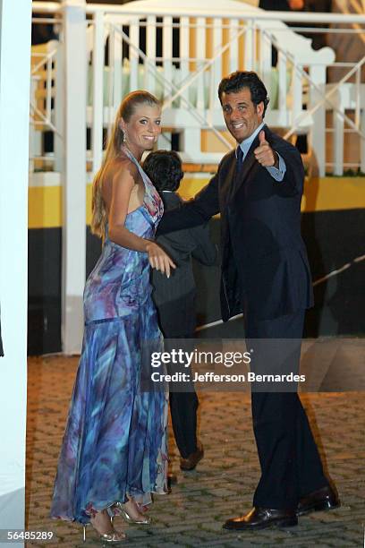 Caroline Bittencourt and guest attend the wedding of Brazilan footballer Ricardo Izecson dos Santos Leite, also known as Kaka, to his long time...