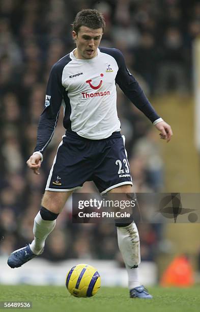 Michael Carrick of Tottenham Hotspur in action during the Barclays Premiership match between Tottenham Hotspur and Birmingham City at White Hart Lane...