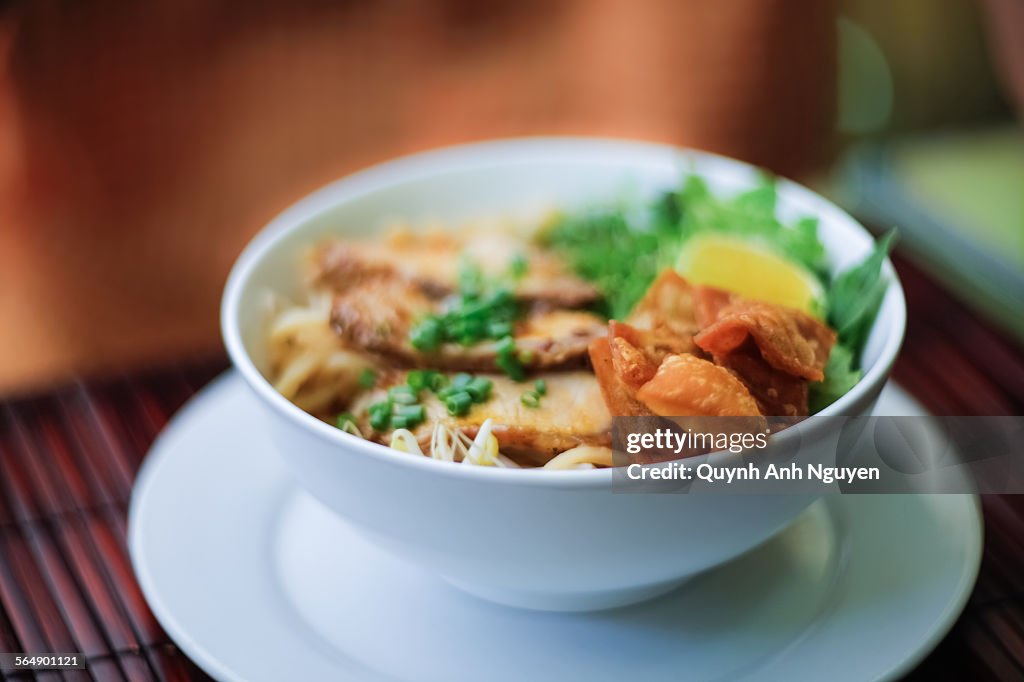 Vienamese local food - Cao Lau noodles in Hoi An