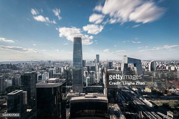 landmarks in beijing - beijing financial district stock pictures, royalty-free photos & images