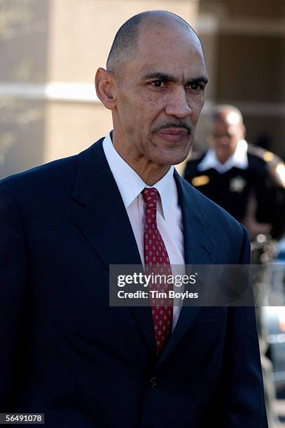 Indianapolis Colts head coach Tony Dungy leaves the funeral for his son, James Dungy, December 27, 2005 in Tampa, Florida. Officials say James Dungy...