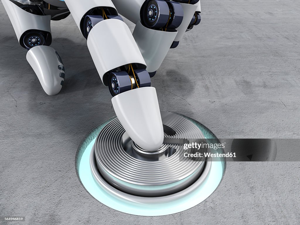 Robot Pushing Button 3d Rendering High-Res Vector Graphic - Getty Images