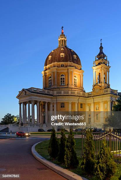 italy, piemont, turin, superga, basilica della nativita di maria vergine - vergine maria stock pictures, royalty-free photos & images