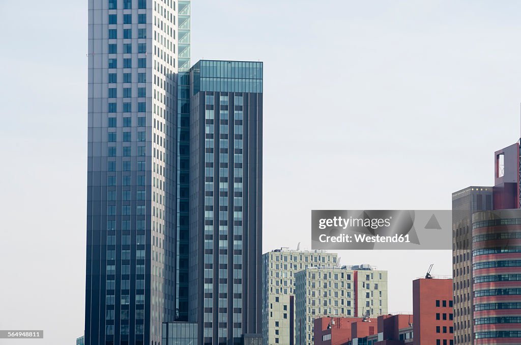 Netherlands, Rotterdam, view to modern buildings