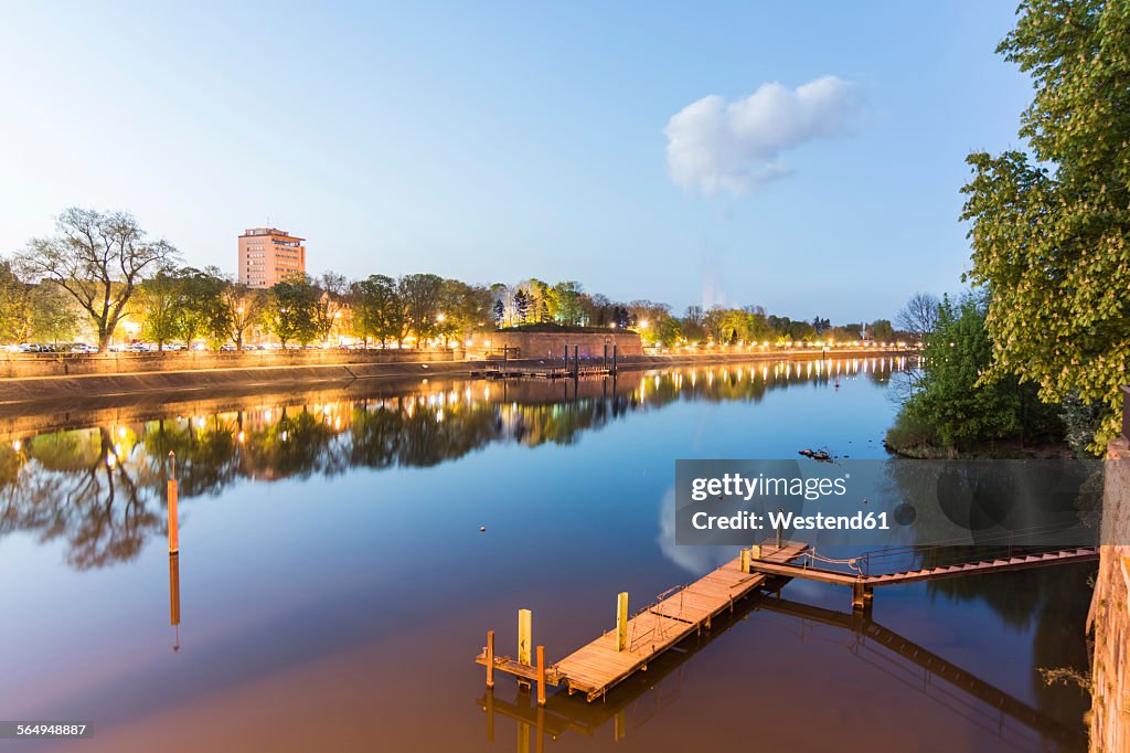 France, Thionville, Jetty at Moselle river