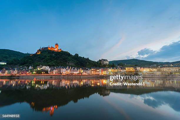 germany, rhineland-palatinate, cochem imperial castle - cochem - fotografias e filmes do acervo