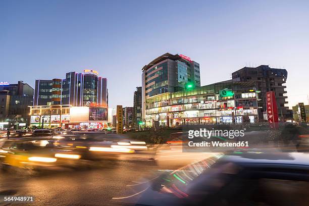 ethiopia, addis ababa, city at night - ethiopia city stock pictures, royalty-free photos & images