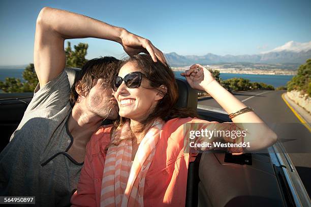 south africa, happy couple driving in a convertible - toyota south africa motors stock pictures, royalty-free photos & images