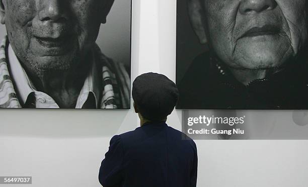 Man visits China National Film Museum on December 29, 2005 in Beijing, China. The museum opens on Thursday in China's capital to mark 100th...