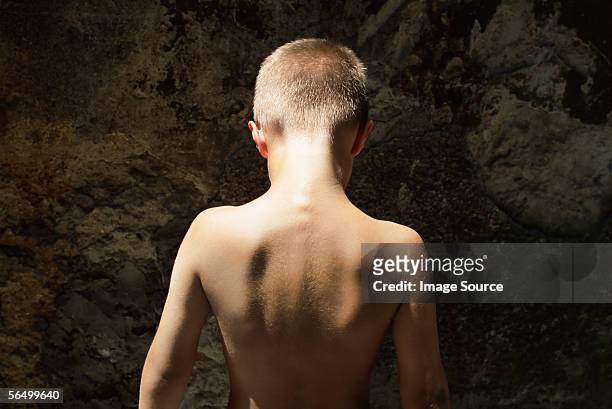 rear view of boy - only boys stock pictures, royalty-free photos & images
