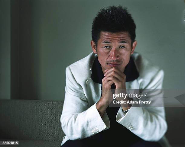 Kazuyoshi Miura of Japan and Sydney FC poses for a portrait at Star City Casino November 16, 2005 in Sydney, Australia.