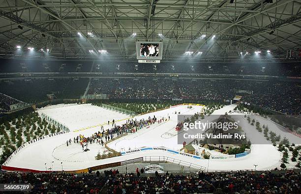 General view of Veltins Arena is seen during the Veltins Biathlon World Team Challenge 2005 at the Veltins Arena on December 30, 2005 in...