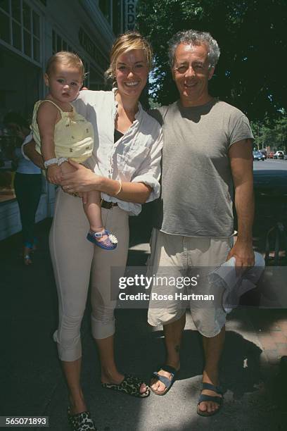 French fashion photographer, Gilles Bensimon with his wife, American model, Kelly Killoren Bensimon, and their daughter, Sea Louise Bensimon, circa...