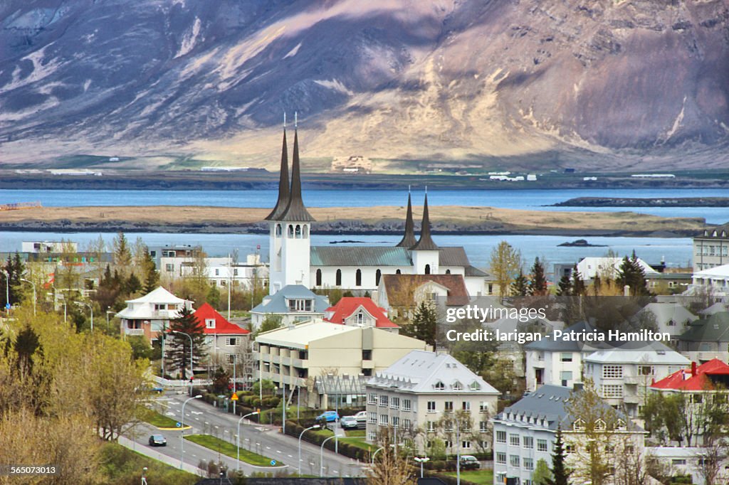 View of Reykjavik with Hateigskirkja