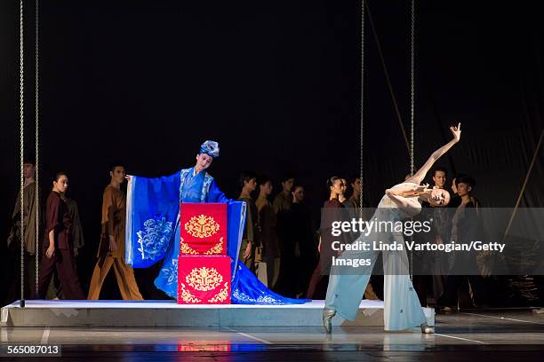 Along with the National Ballet of China ensemble, Chinese Kunqu Opera singer Yu Xuejiao and dancer Wang Qimin perform in the American premiere of the...