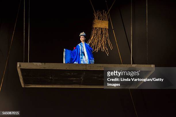 Chinese Kunqu Opera singer Yu Xuejiao performs in the American premiere of the National Ballet of China's production of 'The Peony Pavilion' as part...