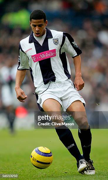 Curtis Davies of West Brom in action during the Barclays Premiership match between West Bromwich Albion and Aston Villa at The Hawthorns on January...