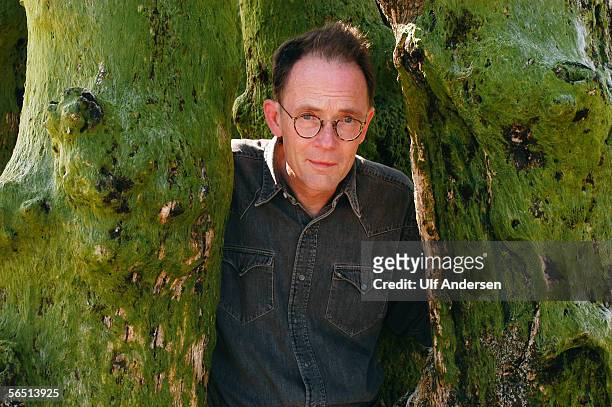 American author William Gibson poses while at the Saint Malo Book Fair,Saint Malo,France on the 30th of May 2004.