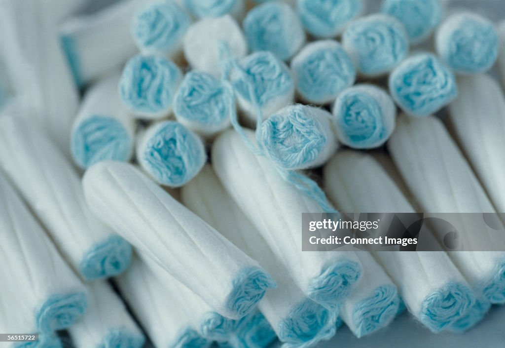 A pile of tampons