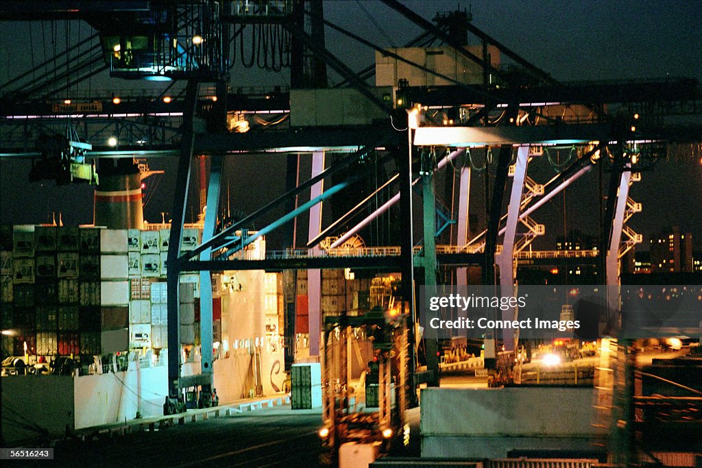Port at night