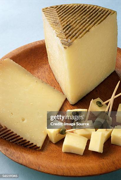 manchego cheese - cocktail stick stock pictures, royalty-free photos & images