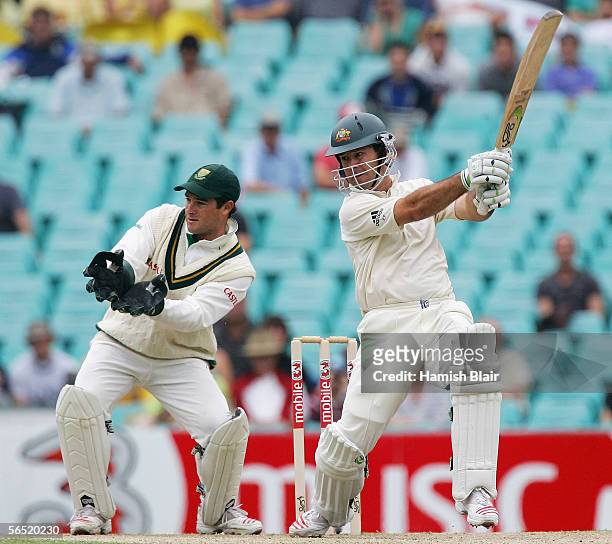 Ricky Ponting of Australia in action during day three of the Third Test between Australia and South Africa played at the SCG on January 4, 2006 in...