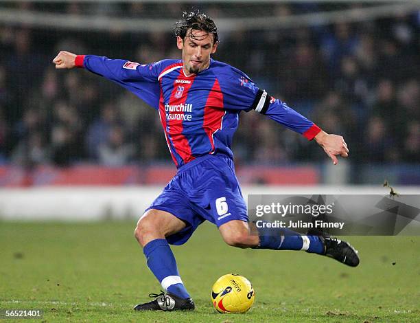 Tony Popovic of Crystal Palace in action during the Coca-Cola Championship match between Crystal Palace and Leicester City at Selhurst Park on...