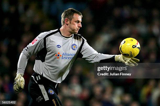 Leicester City goalkeeper Robert Douglas in action during the Coca-Cola Championship match between Crystal Palace and Leicester City at Selhurst Park...