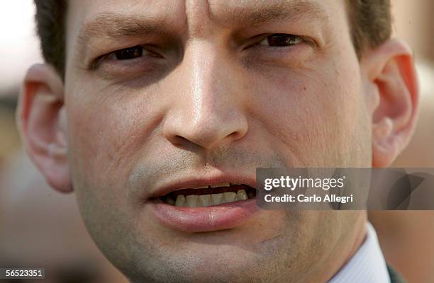 Interim U.S. Attorney R. Alexander Acosta speaks to the press following a court hearing in which Washington Lobbyist Jack Abramoff plead guilty to...